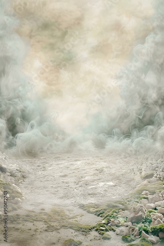 Fantasy Background With Smoke And Fog