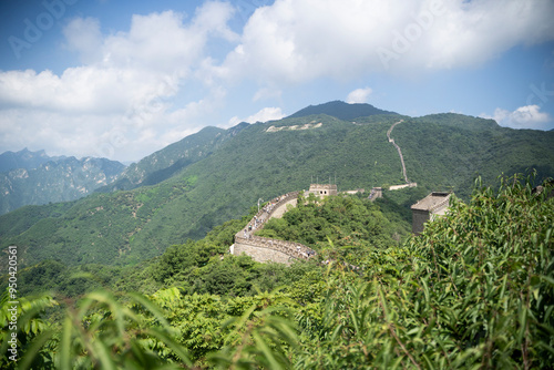 the great Chinese wall in Mutianyu region photo