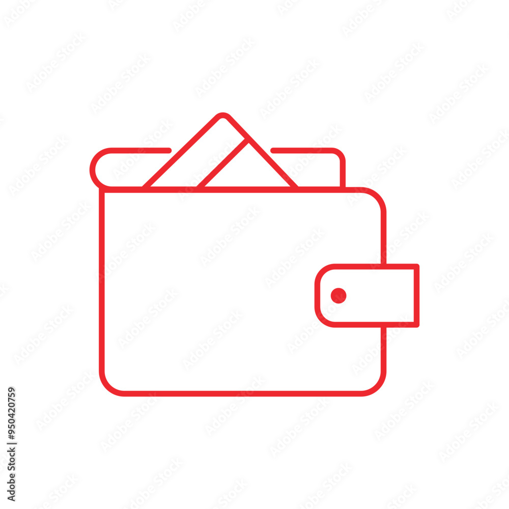 Red Wallet icon in trendy flat style isolated on white background wallet symbol for your web site. leather wallet outlined vector icon. Modern simple isolated sign. Vector illustration. Eps file 37. Red Wallet icon in trendy flat style isolated on white background wallet symbol for your web site. leather wallet outlined vector icon. Modern simple isolated sign. Vector illustration. Eps file 37.