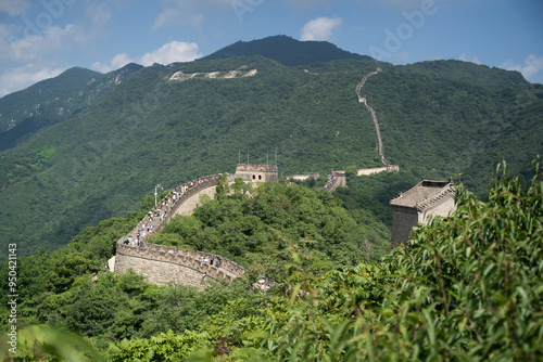 the great Chinese wall in Mutianyu region