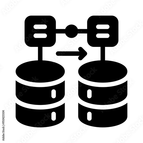 data migration glyph icon