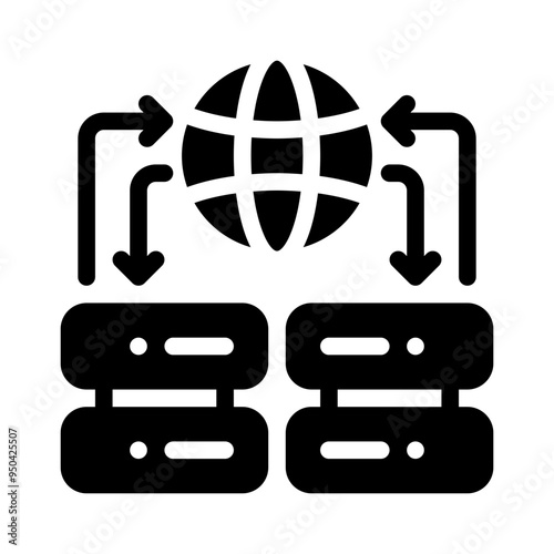 big data glyph icon