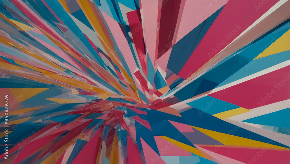 Abstract Geometric Burst: A vibrant and energetic abstract pattern featuring a kaleidoscope of colors, sharp angles, and dynamic shapes, creating a visually captivating and modern design. Abstract Geometric Burst: A vibrant and energetic abstract pattern featuring a kaleidoscope of colors, sharp angles, and dynamic shapes, creating a visually captivating and modern design.
