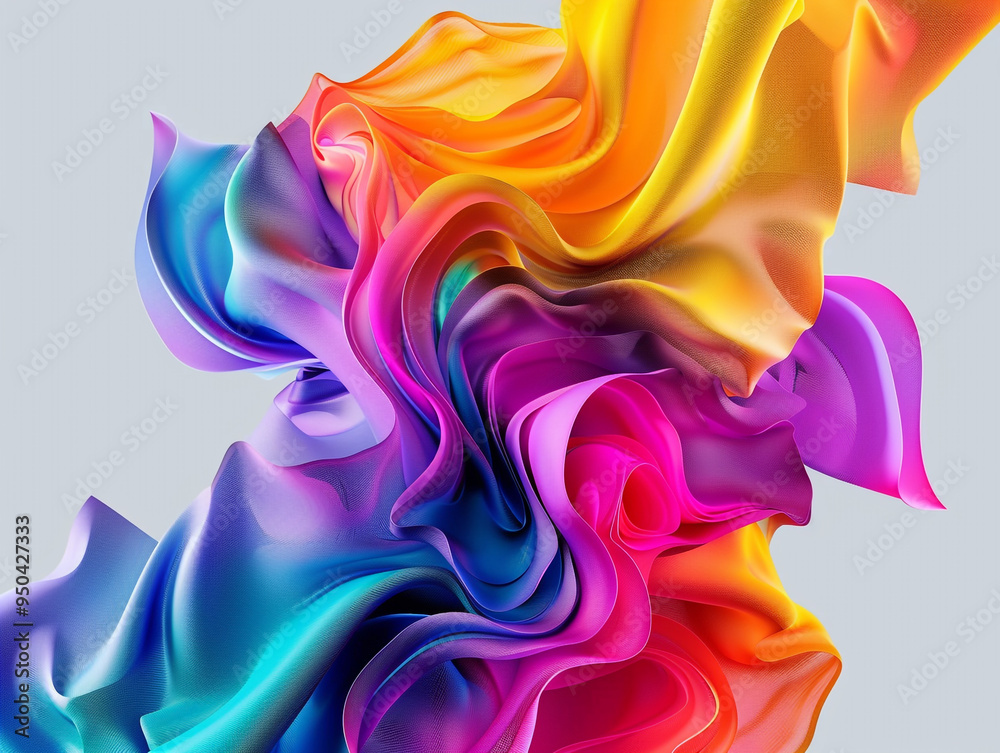 A Colorful Swirling Abstract Shape Of A Rainbow Colored Wave A Colorful Swirling Abstract Shape Of A Rainbow Colored Wave