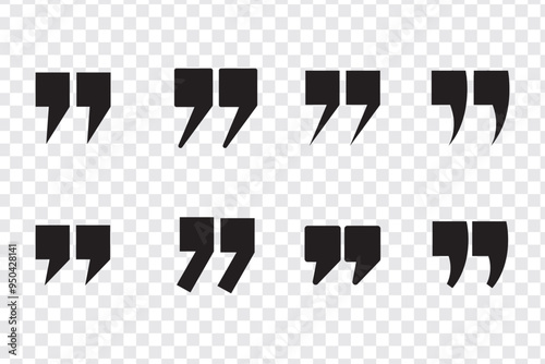 Quote mark. Quotes icon set. Black quotes icons set vector.