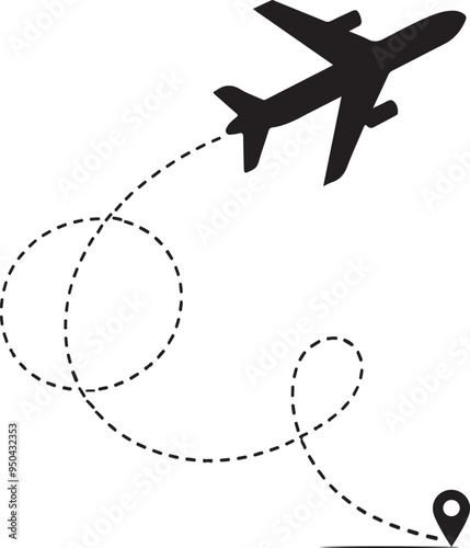 Skyward Journey Flight Path Visual Art & Illustration
