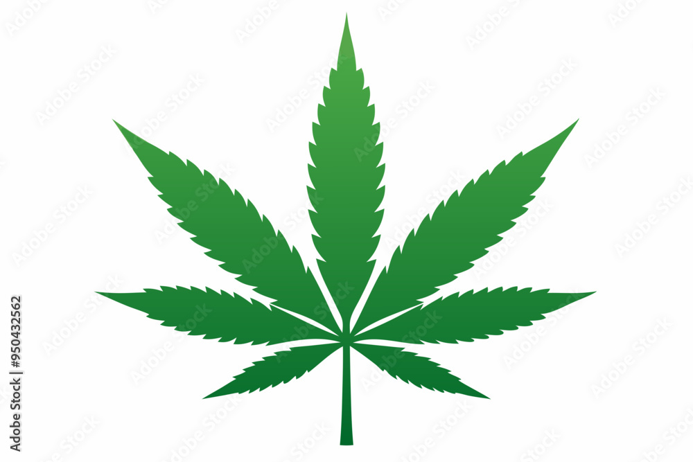 Marijuana cannabis hemp leaf icon, Marijuana leaf vector silhouette
