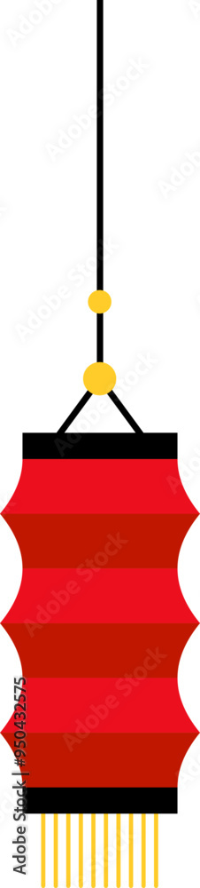 Obraz premium Flat Design Chinese lantern decoration