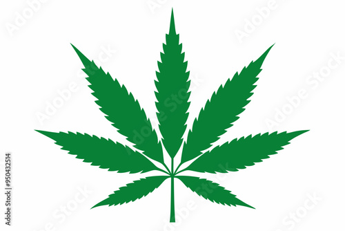 Marijuana cannabis hemp leaf icon, Marijuana leaf vector silhouette
