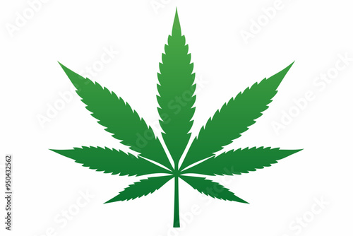 Marijuana cannabis hemp leaf icon, Marijuana leaf vector silhouette
