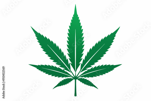 Marijuana cannabis hemp leaf icon, Marijuana leaf vector silhouette
