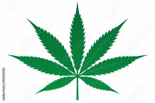 Marijuana cannabis hemp leaf icon, Marijuana leaf vector silhouette
