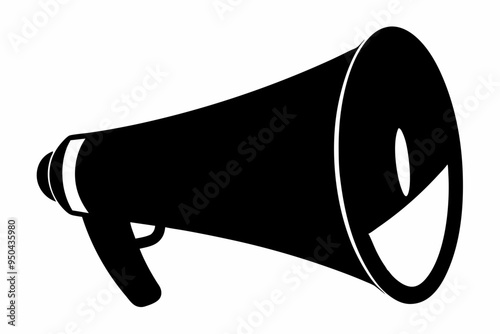 megaphone icon, megaphone silhouette vector, Loudspeaker megaphone line art icon	