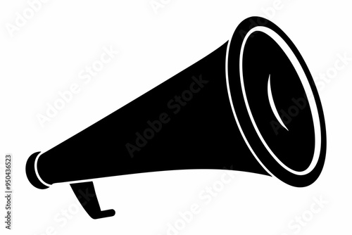megaphone icon, megaphone silhouette vector, Loudspeaker megaphone line art icon	