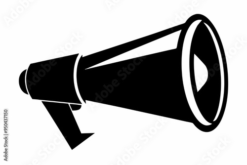 megaphone icon, megaphone silhouette vector, Loudspeaker megaphone line art icon	