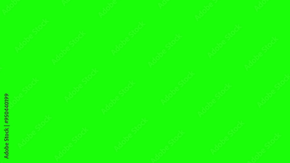 Golden confetti paper animation on green screen. Birthday celebration party. 4K