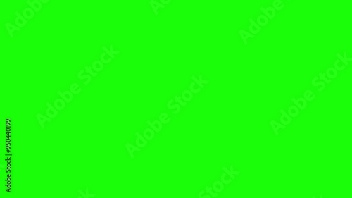 Golden confetti paper animation on green screen. Birthday celebration party. 4K