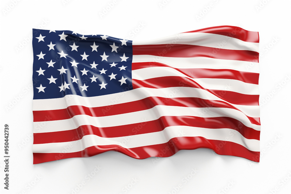 Fototapeta premium flag of USA, isolated on white background