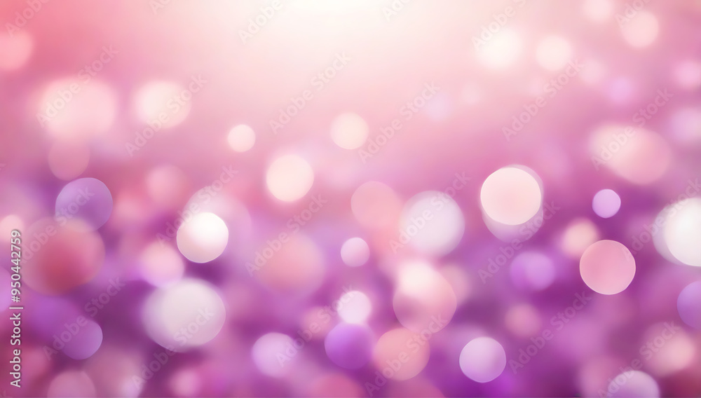Fototapeta premium A blurred background with large, diffused bokeh circles in shades of pink and lavender, on a plain white background, creating a soft, romantic atmosphere.