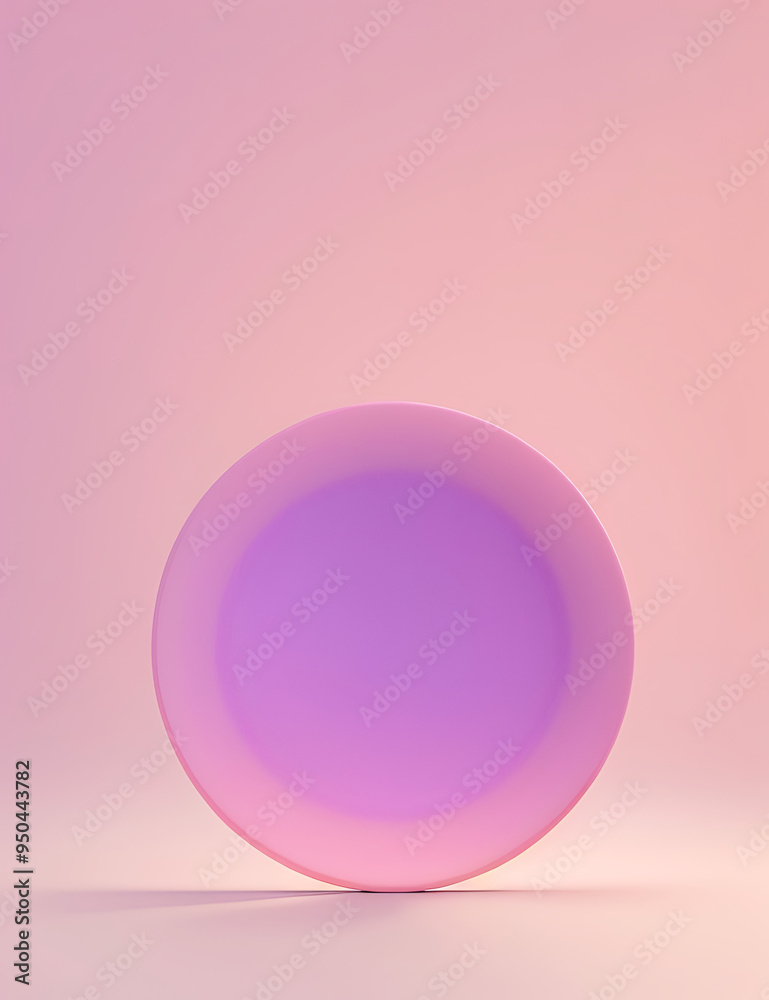 Obraz premium A blurred background with large, diffused bokeh circles in shades of pink and lavender, on a plain white background, creating a soft, romantic atmosphere.