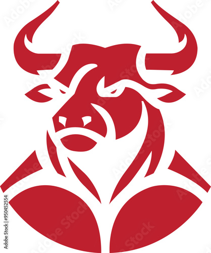 bull head logo vector illustration