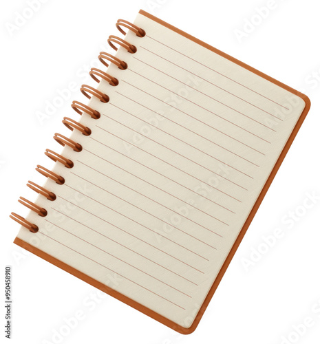 PNG Spiral-bound lined notebook page