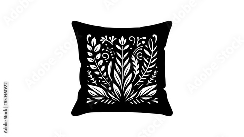 Pillow silhouette vector illustration.
