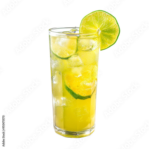 Refreshing Agua de Jamaica - Isolated on White Background