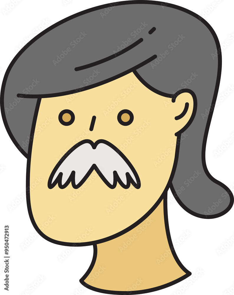 Old Man Avatar Comic Character Style Old Man Avatar Comic Character Style
