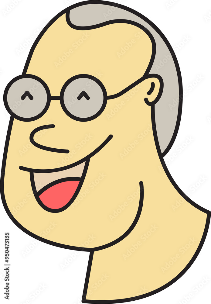 Obraz premium Man Face Avatar Comic Character Style