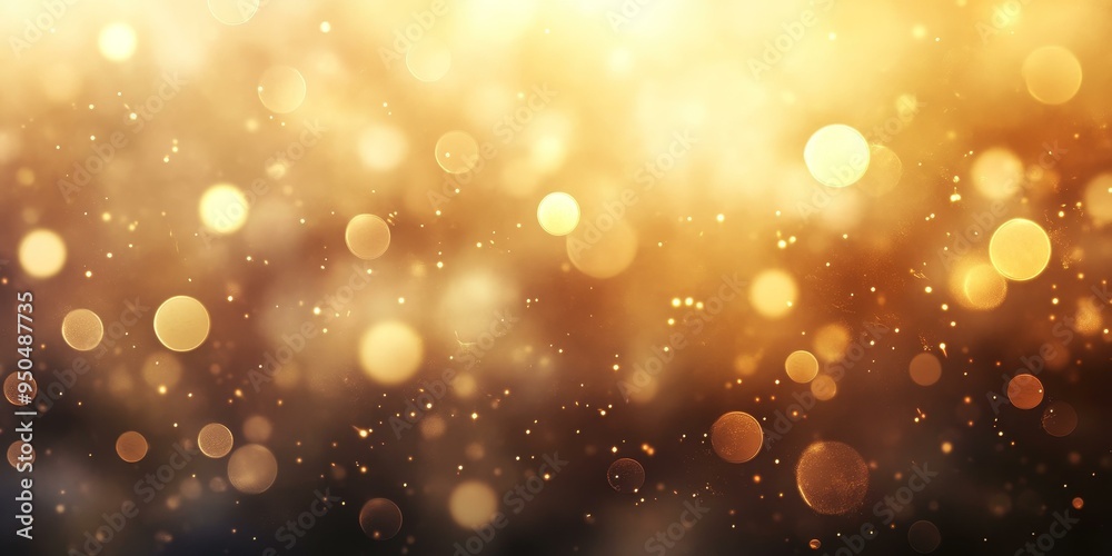 Golden bokeh lights on dark background. Golden bokeh lights on dark background.