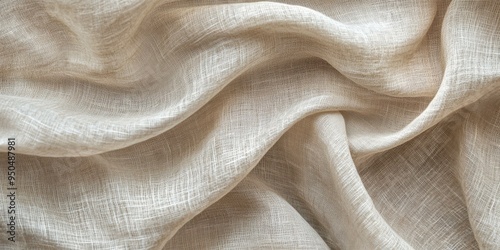 Beige, textured, fabric, wrinkles, background.