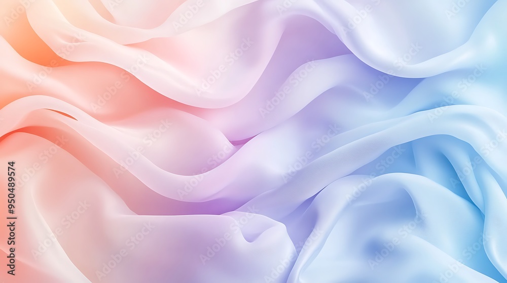 Fototapeta premium Abstract Background with Wavy Pastel Fabric