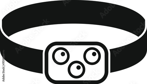 Headlamp with an elastic headband for attaching to the head, a modern device for lighting in the dark