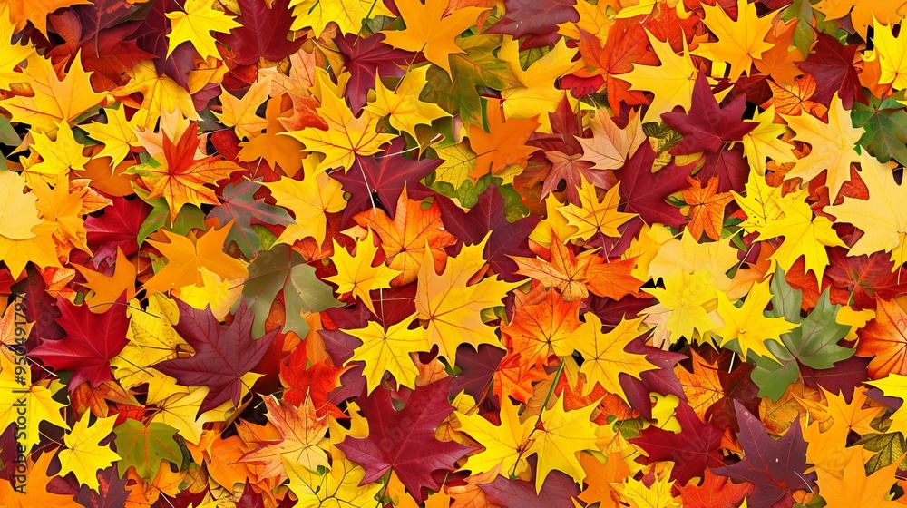 Autumn-Themed Game Style Maple Leaf Pattern. AI generated illustration Autumn-Themed Game Style Maple Leaf Pattern. AI generated illustration