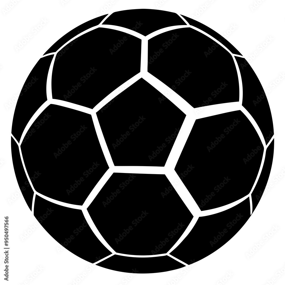 A soccer ball silhouette isolated on a white background
A soccer ball silhouette isolated on a white background