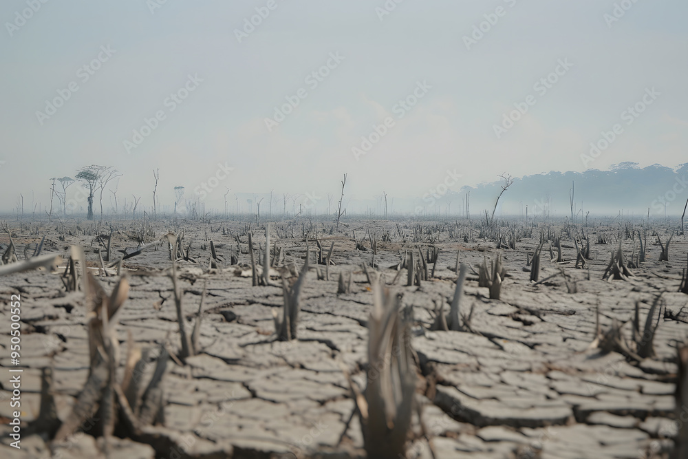 Wood cutting, burning wood, destroying the environment.Area of illegal deforestation of vegetation Wood cutting, burning wood, destroying the environment.Area of illegal deforestation of vegetation
