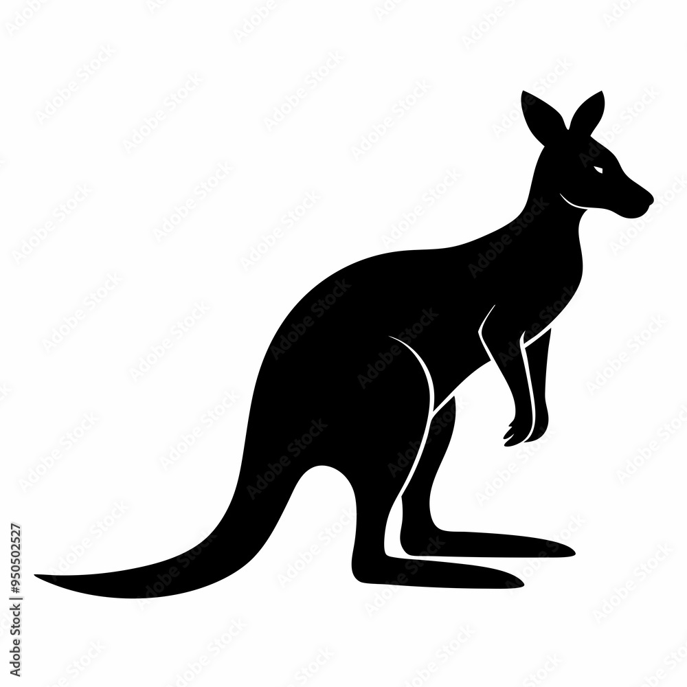 Kangaroo Vector Silhouette Kangaroo Vector Silhouette