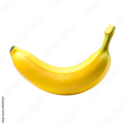 a single banana isolated on transparent background