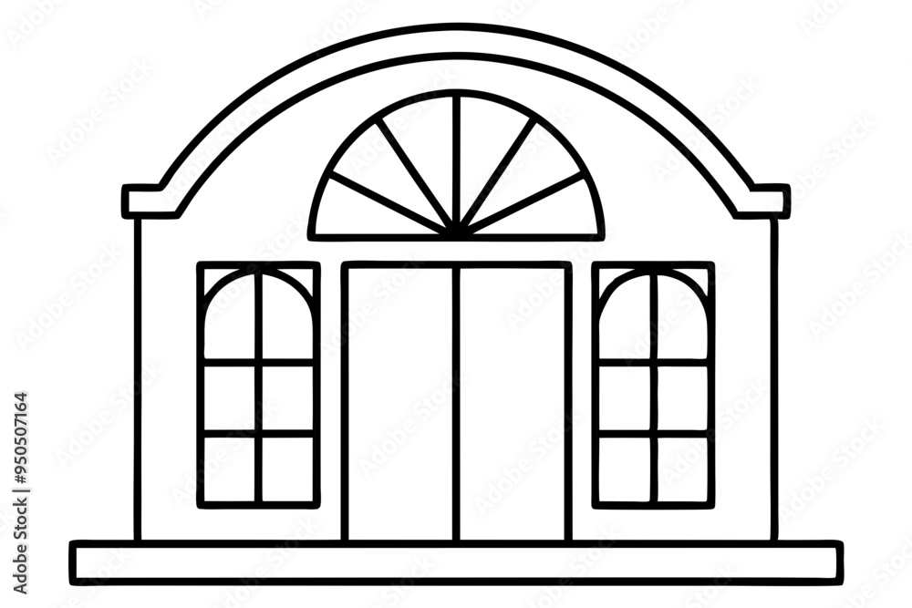 Home window line art design
Home window line art design