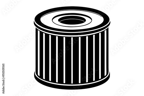 Oil filter  isolated on a white background 
