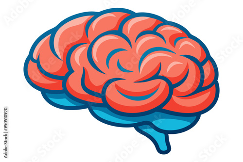 Human brain vector  illustration
