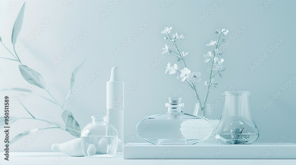 The white bottle on the white table