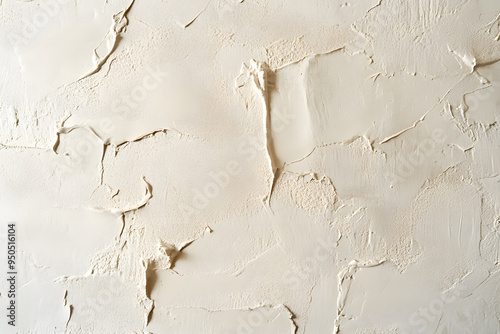 Obraz na płótnie Textured Light beige putty wall background 