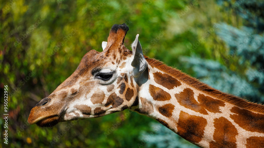 giraffe in zoo Łódź Zoo Orientarium Poland giraffe in zoo Łódź Zoo Orientarium Poland