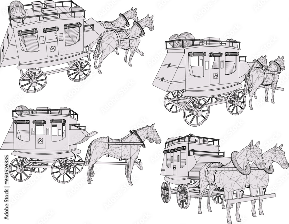 Obraz premium Vector sketch illustration of European ethnic vintage classic old passenger transportation train design