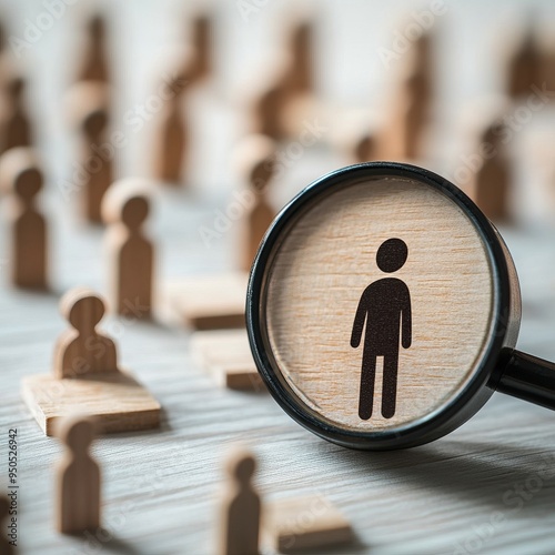 Wallpaper Mural A conceptual photo of a human figure icon, symbolizing recruitment or talent selection, representing of finding the right person in HR, We are hiring and Job vacancy concept Torontodigital.ca