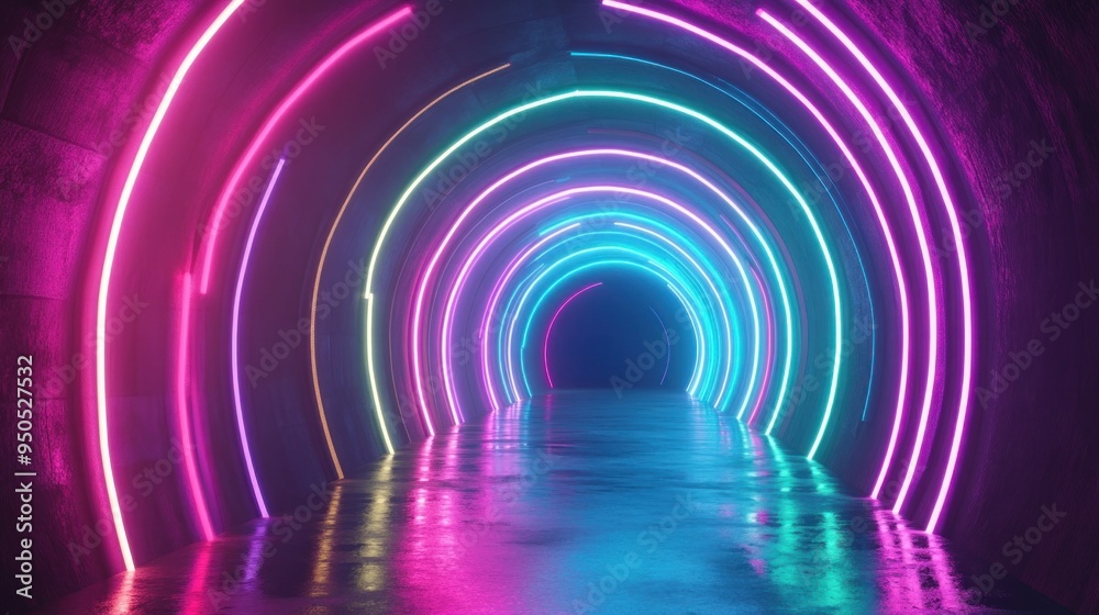 Neon Circular Tunnel Neon Circular Tunnel