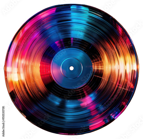 PNG Colorful vinyl record art