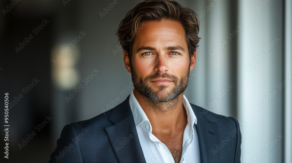 Confident entrepreneur in crisp suit, white backdrop, exuding success and professionalism. isolated on white backgroud. Confident entrepreneur in crisp suit, white backdrop, exuding success and professionalism. isolated on white backgroud.